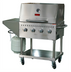 Thumbnail image #1 for Omcan Mobile 4-Burner Stainless Steel Outdoor Propane BBQ Charbroiler