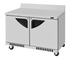 Thumbnail image #1 for Turbo Air Super Deluxe 48-1/4-Inch Front-Breathing Two-Section Worktop Freezer with Solid Swing Doors, 14.8 Cu. Ft.