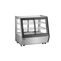 48-Inch Countertop Refrigerated Self-Service Display Case, 7.06 Cu. Ft., Black, Square Sloped