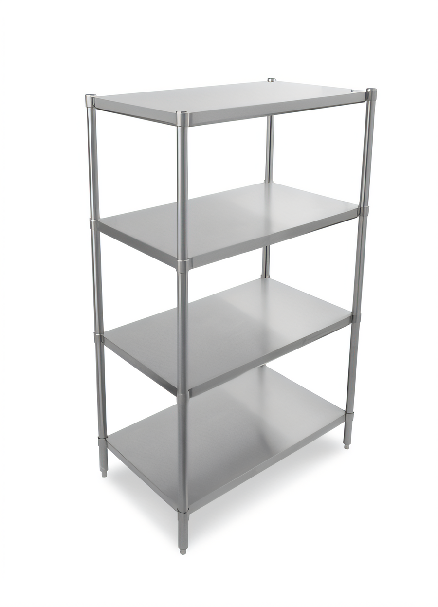 Product image #1 for John Boos Stainless Steel Stationary Dry Storage Shelving Unit with 2 Adjustable Shelves, 54 x 18 x 36 Inches