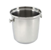 Vollrath Single Bottle Wine Bucket with Side Knob Handles, 18/10 Stainless Steel, 8-1/4 Inch Diameter x 8 Inch High