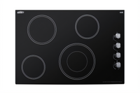 Summit Commercial 30-Inch Built-In Electric Radiant Cooktop, 4-Burner Ceramic Glass Top