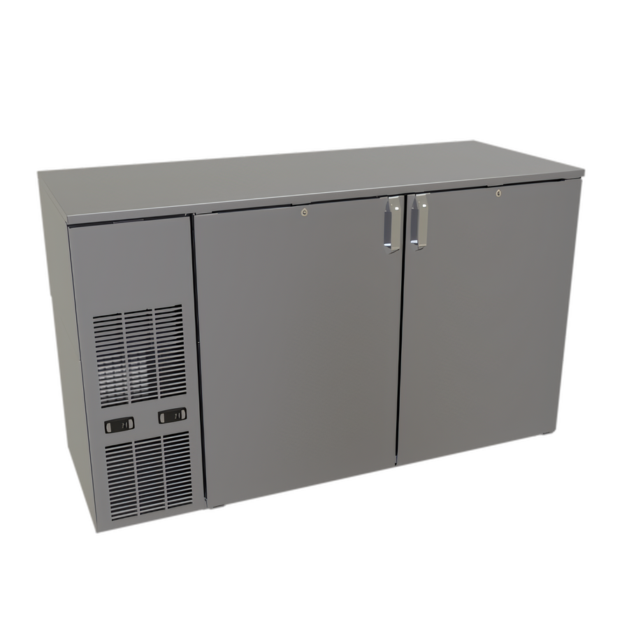 Product image #1 for Glastender C2FB60 Two-Zone Front-Serviced Back Bar Cooler, 60-Inch, 2-Section