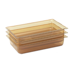 Thumbnail image #1 for Vollrath Super Pan® 9008410 1/1 GN 8-Inch Deep Amber Resin Food Pan Case of 3