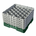 Thumbnail image #2 for Cambro Camrack Full Size 30-Compartment Glass Rack with 5 Soft Gray Extenders, Sherwood Green