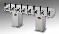 Perlick Extra High 16-Faucet Glycol-Cooled Countertop Bridge Tee Draft Beer Tower