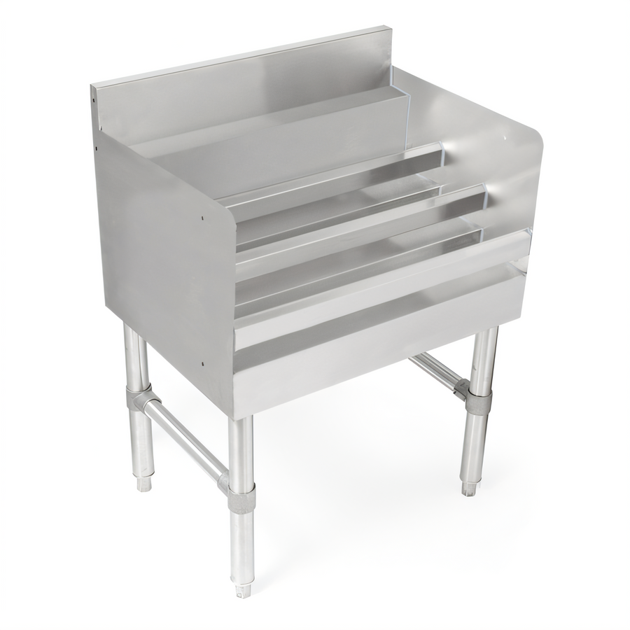 Product image #1 for John Boos Slim-Line Freestanding Stainless Steel Underbar Liquor Bottle Display Unit, 24W x 18D x 32-1/2H