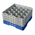 Thumbnail image #2 for Cambro Camrack Full-Size 20-Compartment Blue Glass Rack with 4 Soft Gray Extenders