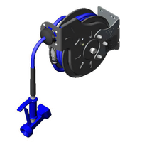 Open Epoxy-Coated Retractable Hose Reel with 3/8