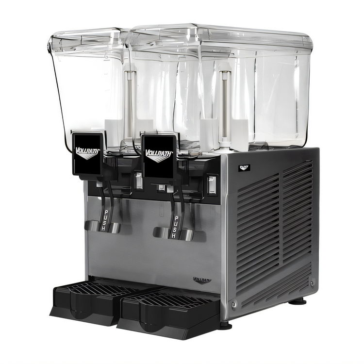 Product image #1 for Vollrath Countertop Pre-Mix Refrigerated Beverage Dispenser, 2-Bowl Stirring Paddle, 3.2 Gallon Each