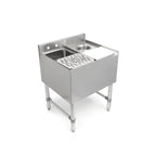 Thumbnail image #1 for John Boos UBMS-2124-X 24-Inch Freestanding Stainless Steel Underbar Mixology Station with Sink Bowl, Dipper Well & Dump Basket