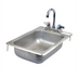 Thumbnail image #1 for BK Resources One-Compartment Drop-In Sink with Lead-Free Faucet and Basket Drain, 10 x 14 Inch Bowl