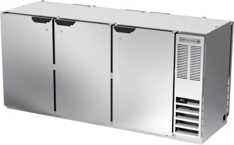 Product image #1 for Beverage-Air 72-Inch Three-Section Pass-Thru Back Bar Refrigerator with Solid Doors