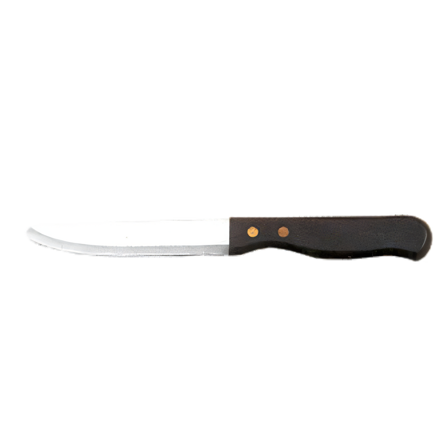 Product image #1 for American Metalcraft 5-Inch Stamped Steak Knife with Rounded Tip and Jumbo Black Plastic Handle