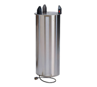 Dinex Heated Drop-In Shielded Round Plate Dispenser for Up to 9 1/4-Inch Plates
