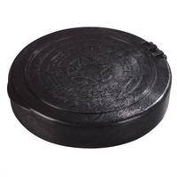 Carlisle Aztec 7-Inch Black Polypropylene Hinged Tortilla Server with Lid