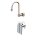 Thumbnail image #1 for T&S Brass Double Knee Pedal Ledge-Mount Valve with 6-Inch Rigid Gooseneck and 2.2 GPM Aerator