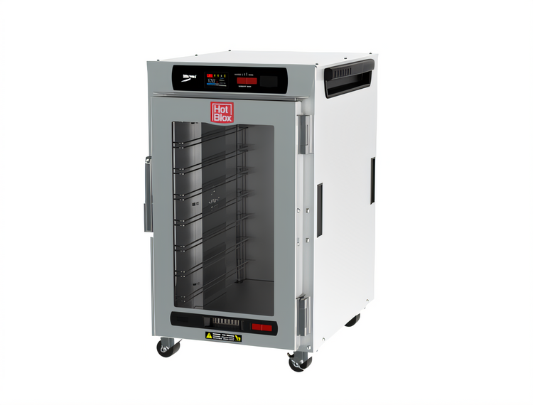 Product image #1 for Metro HotBlox Narrow 8-Pan Single-Section Undercounter Insulated Holding Cabinet with Clear Door and Touchscreen Controls