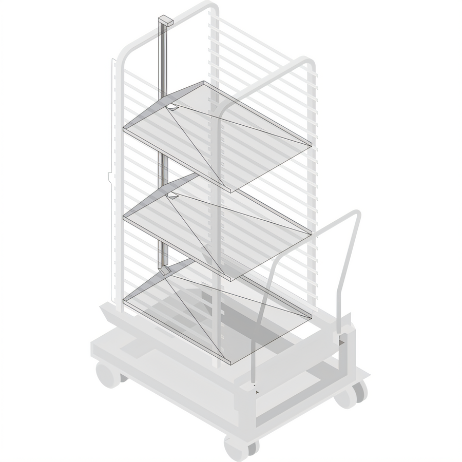 Product image #1 for Grease Drain Set for Type 20-Half Size Pro/Classic Mobile Oven Racks