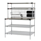 Thumbnail image #1 for Metro Metro2Go CRHSP-3048 48-Inch Stainless Steel Prep Workstation with Two Overhead Heated Shelves, Countertop, Adjustable Thermostat