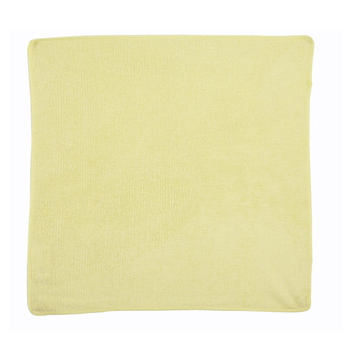 Product image #1 for Commercial Light-Duty Microfiber Cleaning Cloth, 16 x 16 Inches, Yellow, Bleach Safe