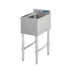 Thumbnail image #1 for Sapphire 1-Compartment Stainless Steel Underbar Sink with 10 x 14 x 10-Inch Bowl, Center Wall Faucet and Overflow Kit