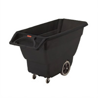 Rubbermaid Commercial Products 3/4 Cubic Yard Structural Foam Open-Top Tilt Truck, Black