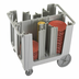 Thumbnail image #2 for Cambro Adjustable 6-Tower Speckled Gray Polyethylene Dish Cart with Vinyl Dust Cover