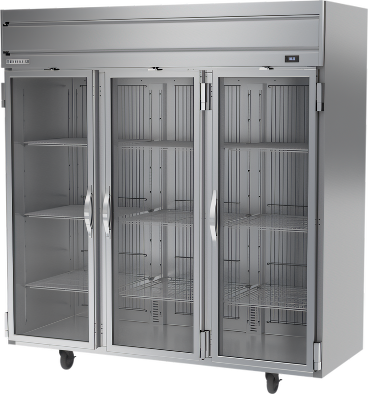 Product image #1 for Beverage-Air Horizon Series Three-Section Glass Door Reach-In Refrigerator, 71.52 Cu. Ft.