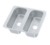 Thumbnail image #1 for Vending Cart Self-Rimming Double Bowl Drop-In Sink, 17 x 13 Inches, 304 Stainless Steel