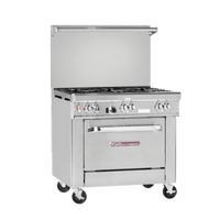 Ultimate 36-Inch Commercial Gas Restaurant Range with Standard Oven and 6 Open Burners