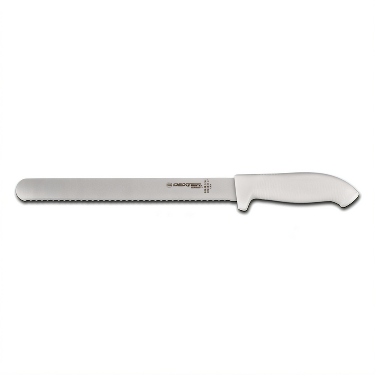 Product image #1 for Dexter Russell SofGrip 12-Inch Scalloped Roast Slicer Knife with White Soft Grip Handle