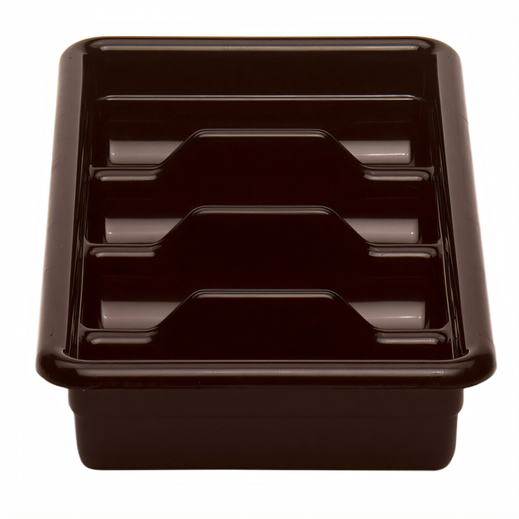 Product image #2 for Cambro Cambox Four-Compartment Cutlery Box, 11-3/8 x 20-1/16 x 3-3/4 Inches, Dark Brown