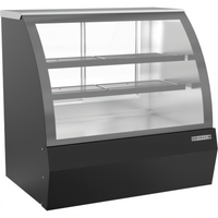 Beverage-Air 49-Inch Open-Food Rated Dry Deli Display Case with Curved Glass Front and Sliding Rear Doors
