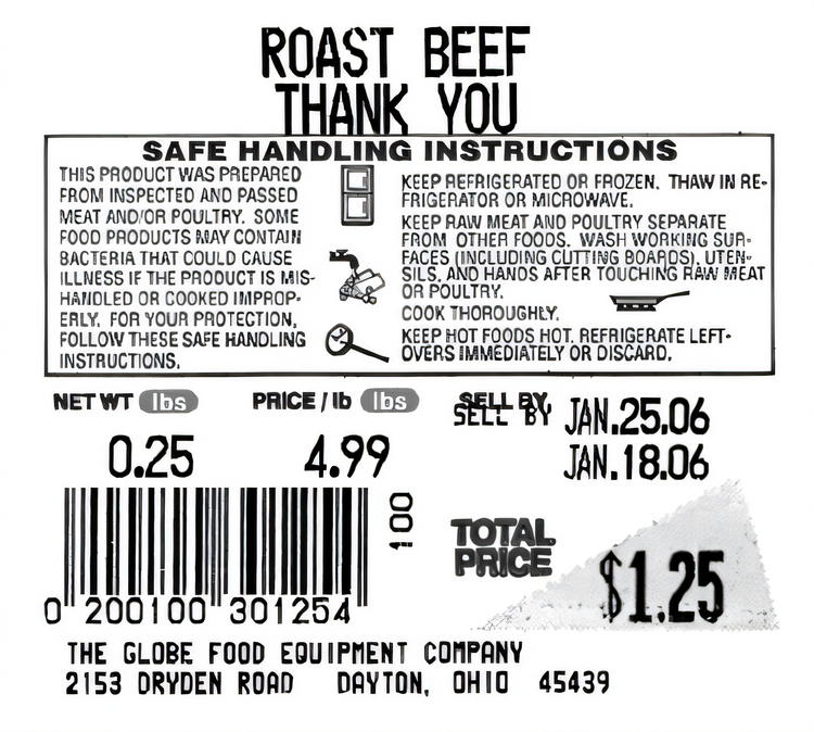 Product image #1 for Globe Ingredient Labels for GSP30A/GSP30B Scales, 2.36 x 3.15 Inch