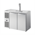 Thumbnail image #1 for True 48-Inch Two-Section Refrigerated Draft Beer Cooler with Stainless Steel Countertop and 1 Faucet Column