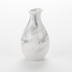 Thumbnail image #1 for American Metalcraft White Marble Ceramic Bud Vase, Jug Shape, 2 1/8-Inch Dia. x 3 7/8-Inch H
