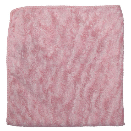 Product image #1 for Rubbermaid Commercial Products Light Duty Pink Microfiber Cleaning Cloth, 16 x 16 Inch, Bleach Safe