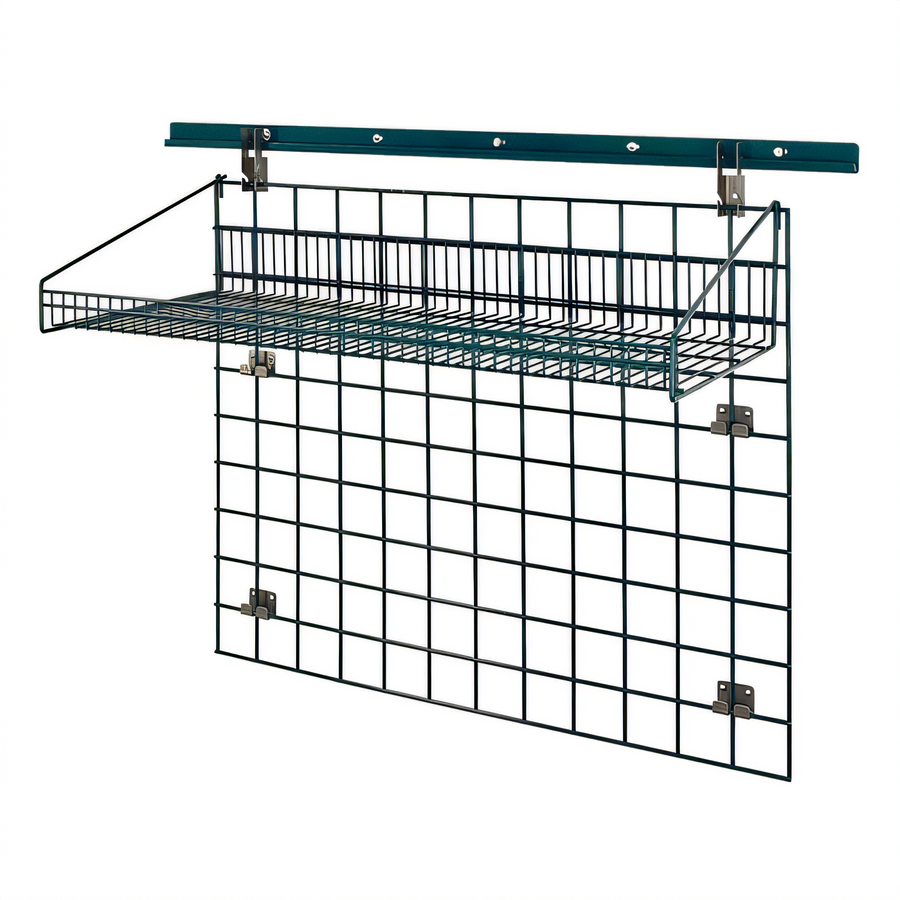 Product image #1 for Quantum Store Grid Standard-Duty Wall-Mounted Starter Shelf Kit with 36W x 18D Shelf and Grid Panel