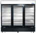 Thumbnail image #1 for Atosa Three-Section Glass Door Refrigerator Merchandiser, 69.5 Cu. Ft., Black