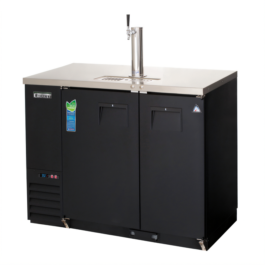 Product image #1 for Everest Refrigeration Two-Section Back Bar and Direct Draw Keg Refrigerator Combo, 49 Inch Wide, 13.0 Cu. Ft., 1 Half Barrel Keg Capacity