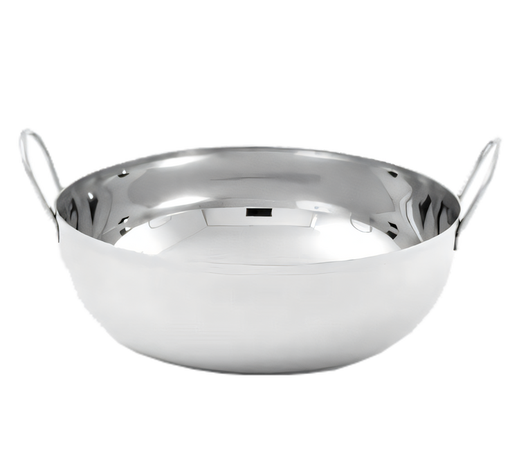 Product image #1 for American Metalcraft Stainless Steel Balti Dish, 105 oz., Round, Mirror Finish