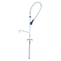 T&S Brass EasyInstall Single-Hole Deck Mount Pre-Rinse Unit with 12-Inch Add-On Faucet and 1.07 GPM Spray Valve