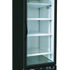 Thumbnail image #1 for Serv-Ware GF23B-HC 23 Cu. Ft. 1-Door Black Glass Merchandiser Freezer, Bottom-Mounted Self-Contained, -10°F to 0°F