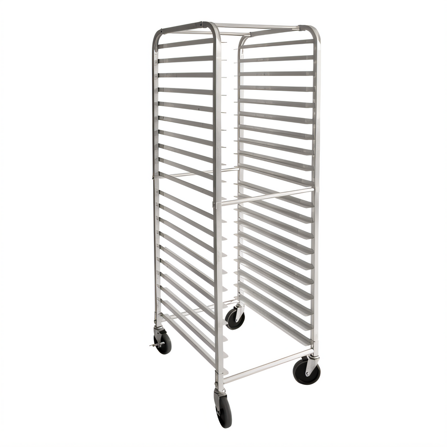 Product image #1 for CAC China 20-Tier Welded Aluminum Sheet Pan Rack Set with Casters, 26 x 20 x 69 Inches