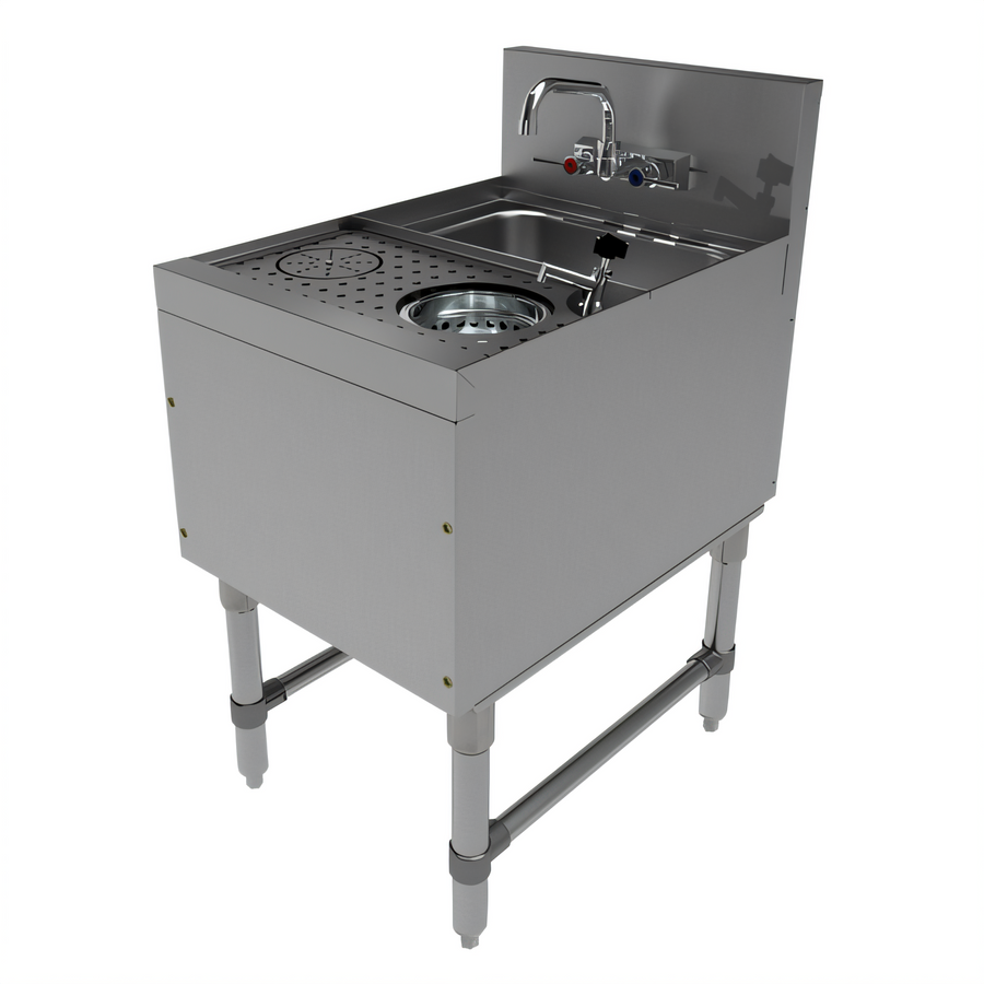 Product image #1 for Advance Tabco Prestige Supreme Freestanding Underbar Cocktail Station with 10" x 14" x 7" Deep Bowl