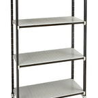 Thumbnail image #1 for Cambro Camshelving® Elements EST216081S4480 4-Shelf Solid High-Density Top-Rail Stationary Starter Shelving, 21 x 60 x 81 in.