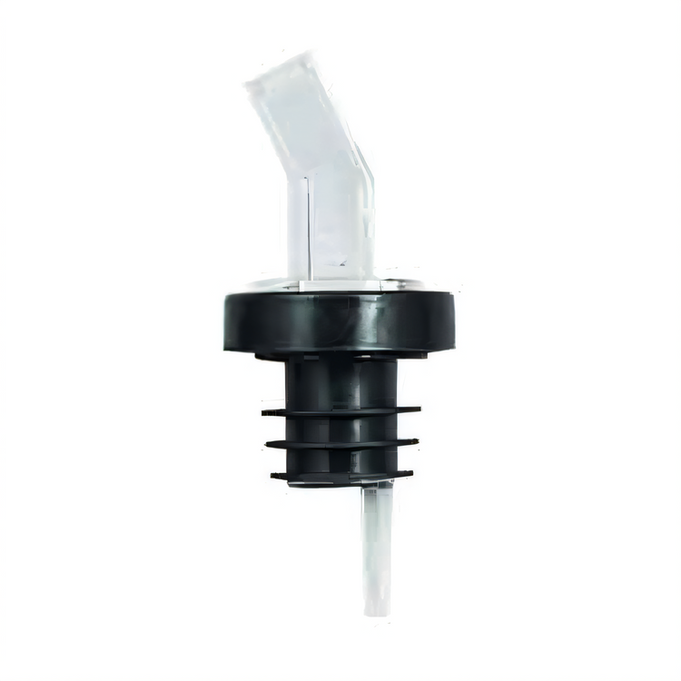 Product image #1 for Winco Crystal Clear Plastic Free-Flow Liquor Pourer with Screen and Bent Spout