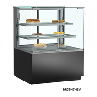 Structural Concepts Reveal® 47-3/4-Inch Wide Freestanding Vertical Hot Food Display Case with 2 Adjustable Clear Glass Shelves