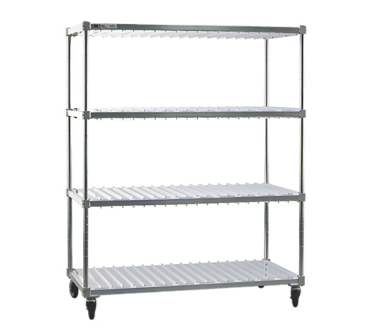 Product image #1 for New Age 3-Tier Mobile Aluminum Tray-Drying Rack, 60-Tray Capacity